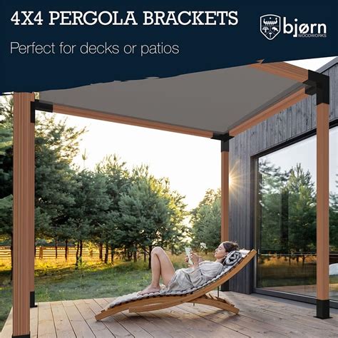 modular metal brackets|Bjorn Woodworks Pergola Kit or Elevated Wood .